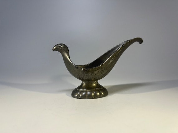 Just Andersen, Denmark 1930s Art Deco Pewter Stylised Bird Pipe Holder