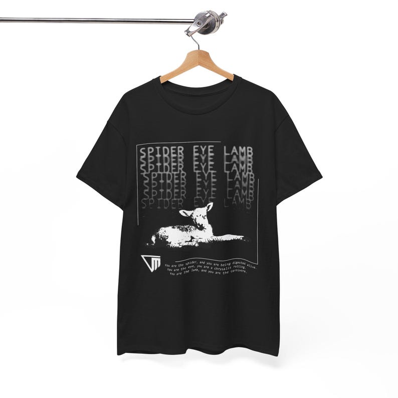 Outlast Trials Unisex Cotton T-Shirt -- SPIDER EYE LAMB image 3