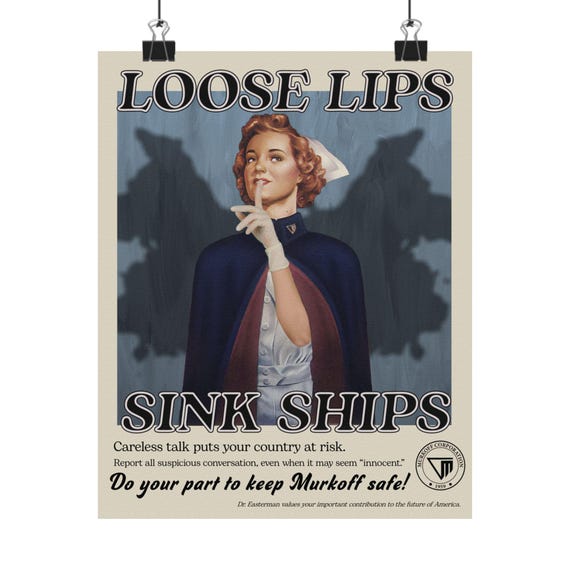 Outlast Trials Poster 50s Vintage -- Loose Lips Sink Ships - Etsy