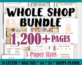 Ultieme afdrukbare plannerbundel: 1200+ pagina's (pdf)