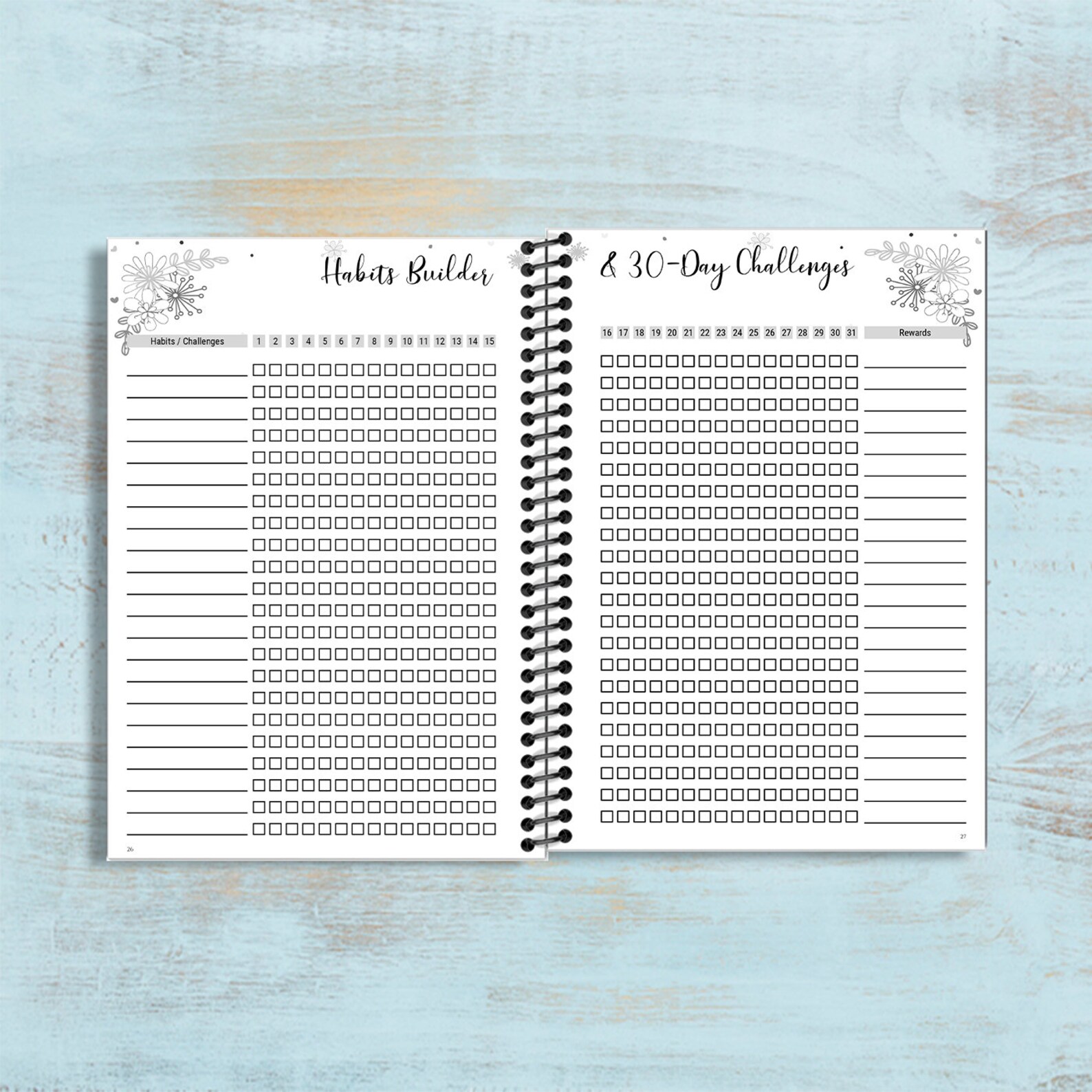 90day Fitness Journal Exercise Log Meal Tracker Habit Etsy
