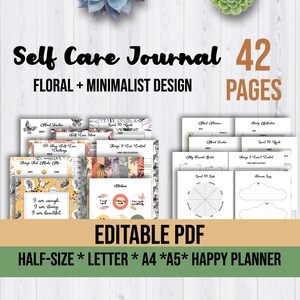 Printable Self Care Bundle | KonMari Method Printable | Checklist | Gratitude Journal | Affirmation Log | Brain Dump | Sleep Mood Tracker