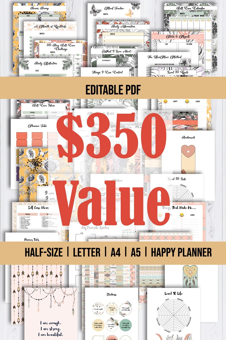 Download WHOLE SHOP BUNDLE Printable Fitness Journal Printable | Etsy