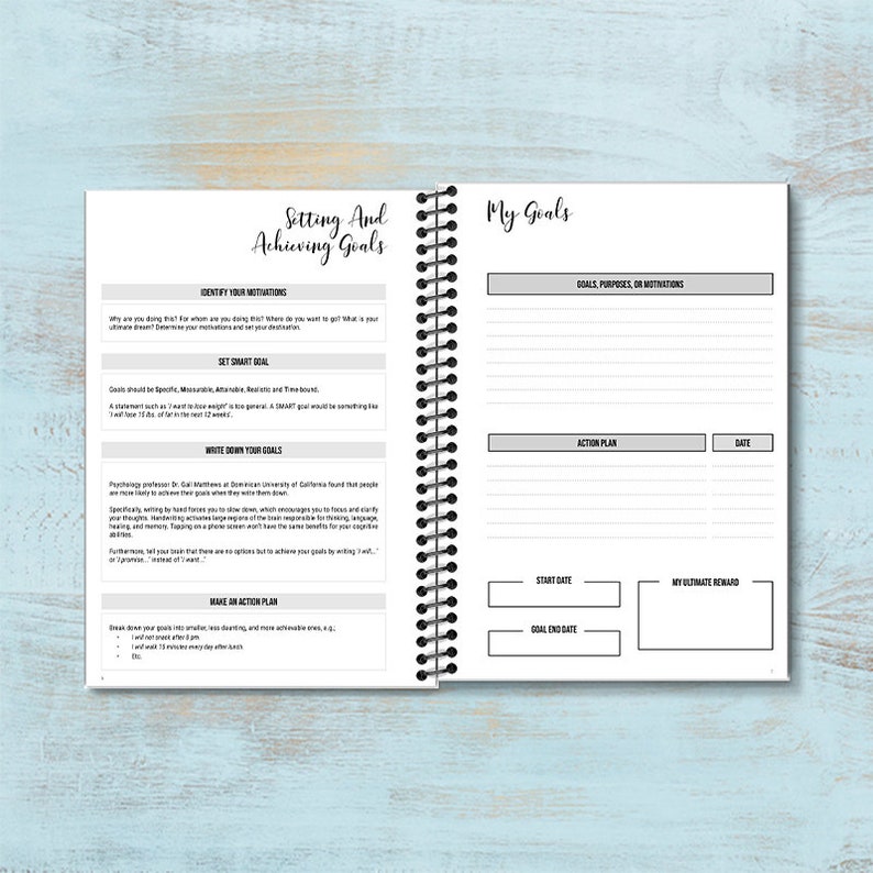 90Day Fitness Tracker Exercise Planner Meal Log Habit Etsy