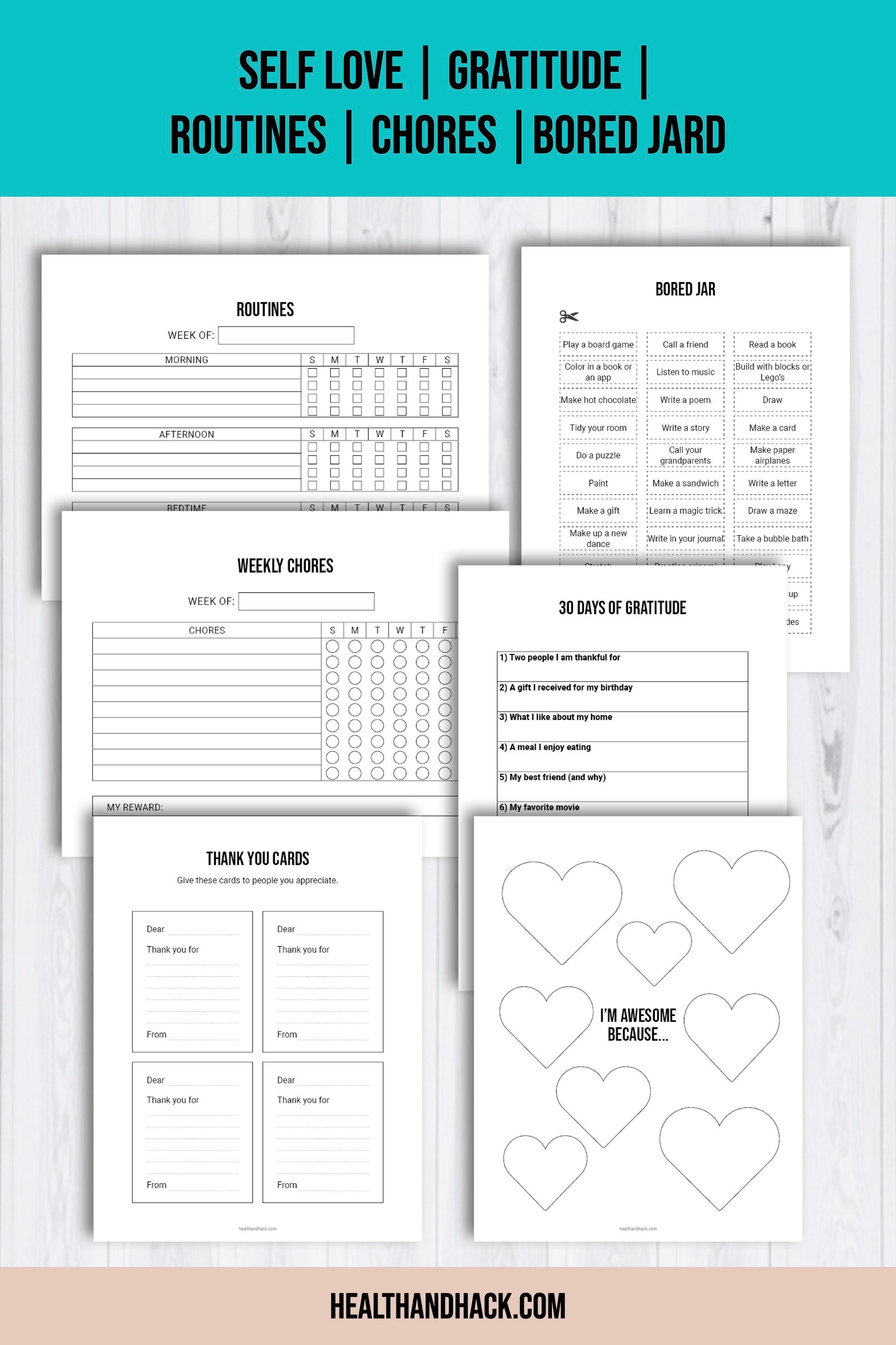 Printable Bullet Journal for Children Printable Chores - Etsy