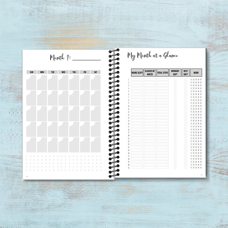 90Day Fitness Tracker Exercise Planner Meal Log Habit Etsy