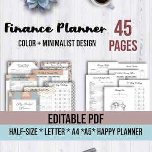 Financial Planner Printable | Finance Planner Printable | Budget Planner Printable | Finance Printables | Weekly Budget | Bullet Journal