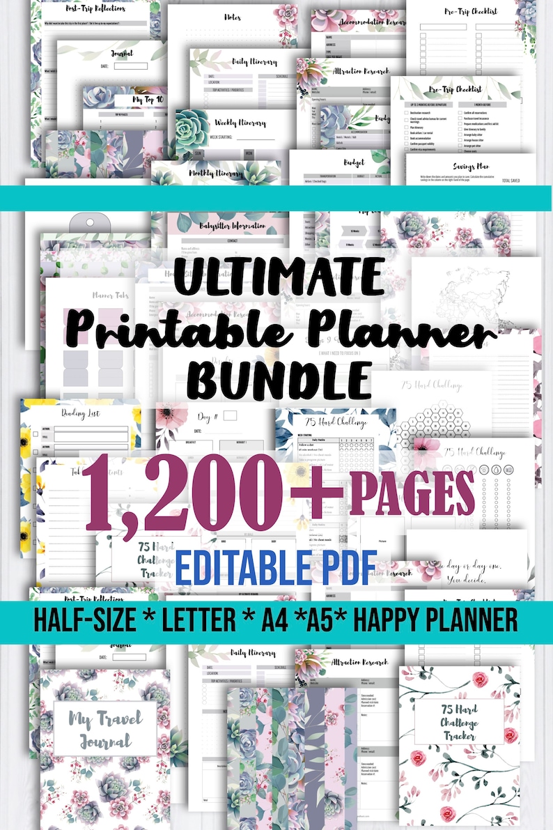 EVERY PRINTABLE Planners in the Shop: Printable 2024 Planner Printable 2024 2025 Planner Printable 2025 Journal Printable PDF image 1