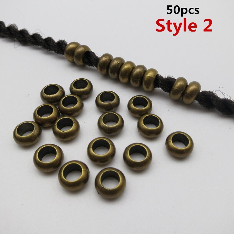20pcs-50pcs Acrylic different 5 styles hair braid dread dreadlock beads clips cuffs tube rings Jewelry dreadlock accessories
