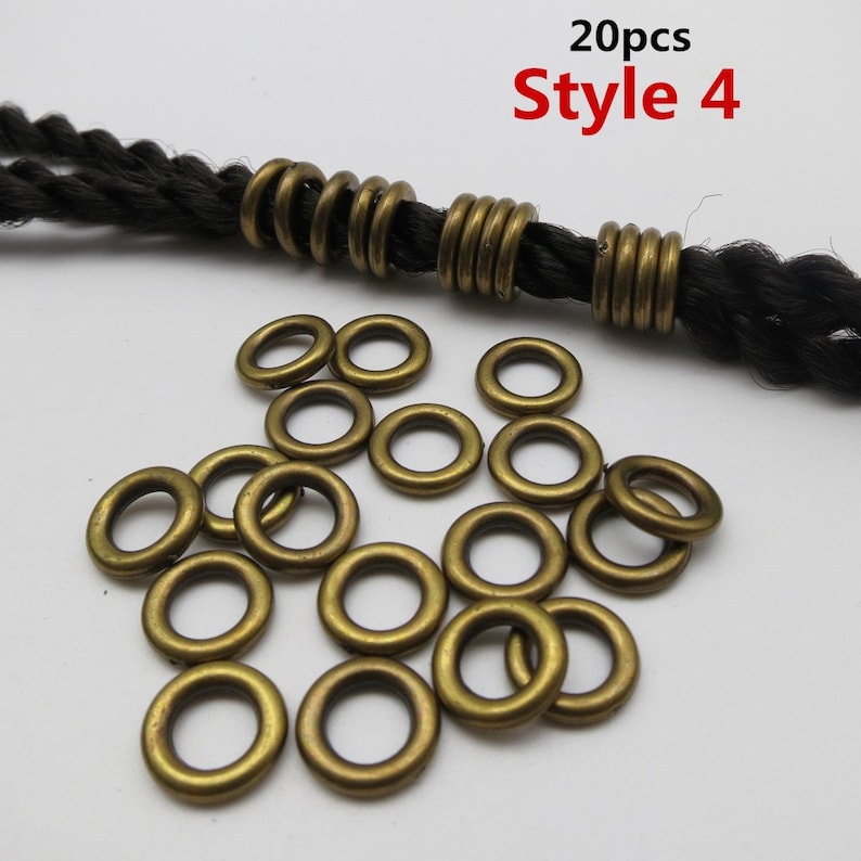 20pcs-50pcs Acrylic different 5 styles hair braid dread dreadlock beads clips cuffs tube rings Jewelry dreadlock accessories