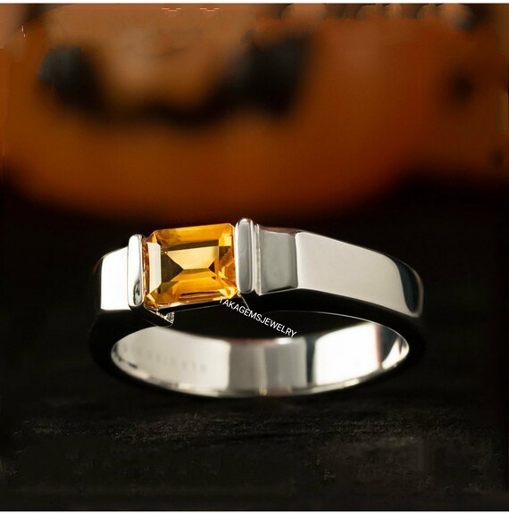 Details about Natural Citrine Square Cut Gemstone 925 Sterling Silver Men's Designer Ring Details about Natural Citrine Square Cut Gemstone 925 Sterling Silver Men's Designer Ring