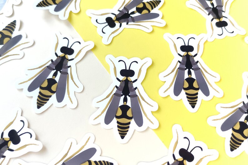 Wesp Sticker Wasp Sticker, Wasp Vinyl Sticker, Clay Wasp, Insect Sticker for ...