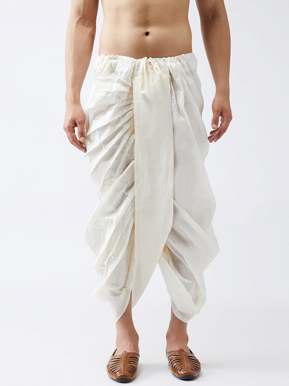 Indische Manner Tragen Solide Dhoti Hose Frei Grosse Bequeme Etsy