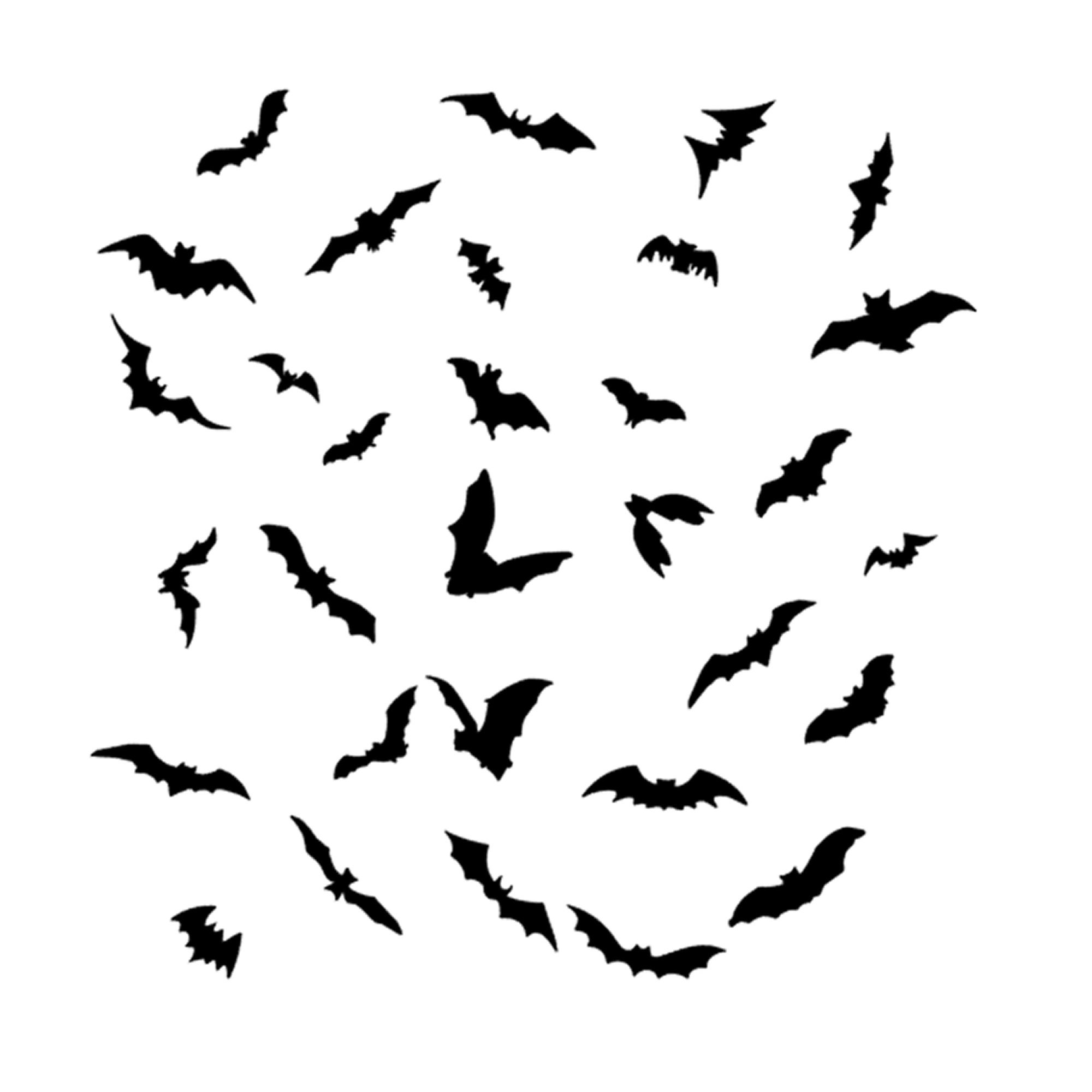 Reusable Halloween Window Clings 31 Bats 4 8 Etsy