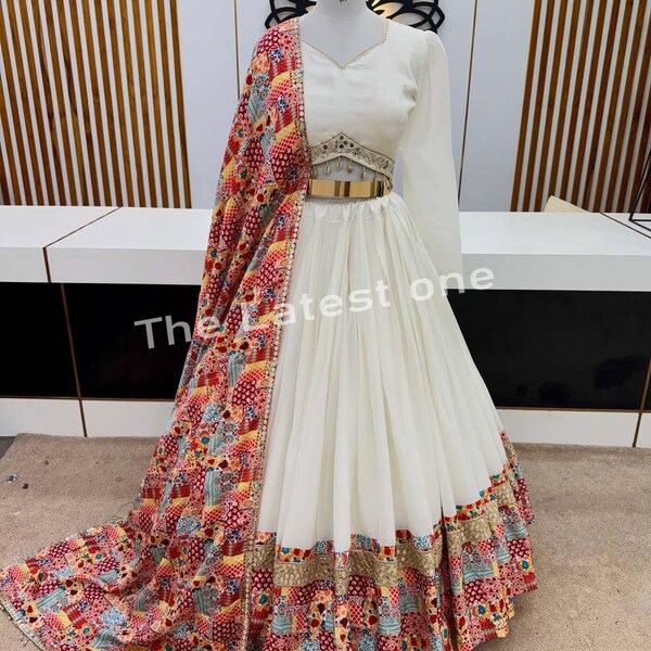 CHINON SILK WITH DIGITAL PRINT AND EMBROIDERY SEQUENCE DESIGN WORK main image 0