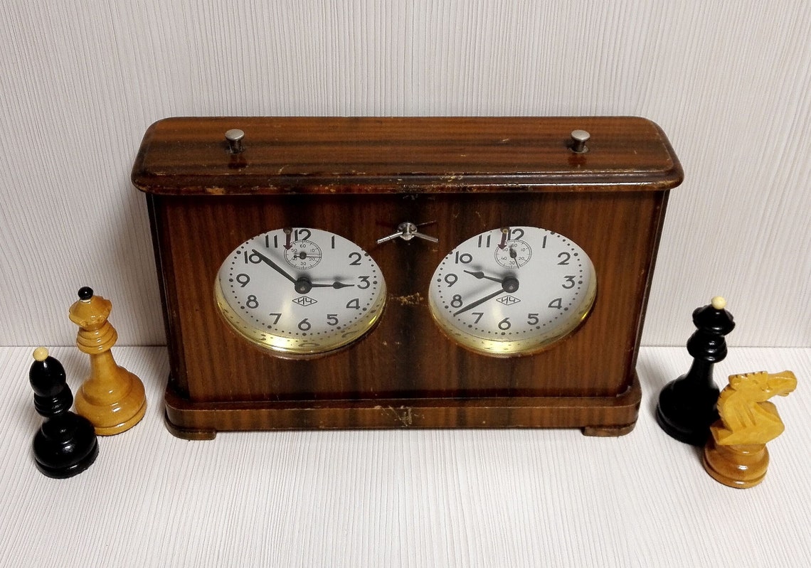 Wooden Chess Clock. Chess Timer. Vintage Soviet Chess. Chess Etsy