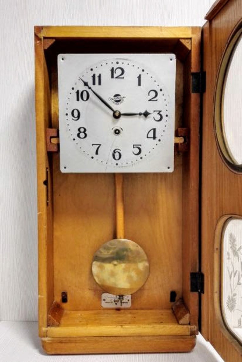 Vintage Pendulum Wall Clock.mechanical Hanging Clock.soviet Etsy