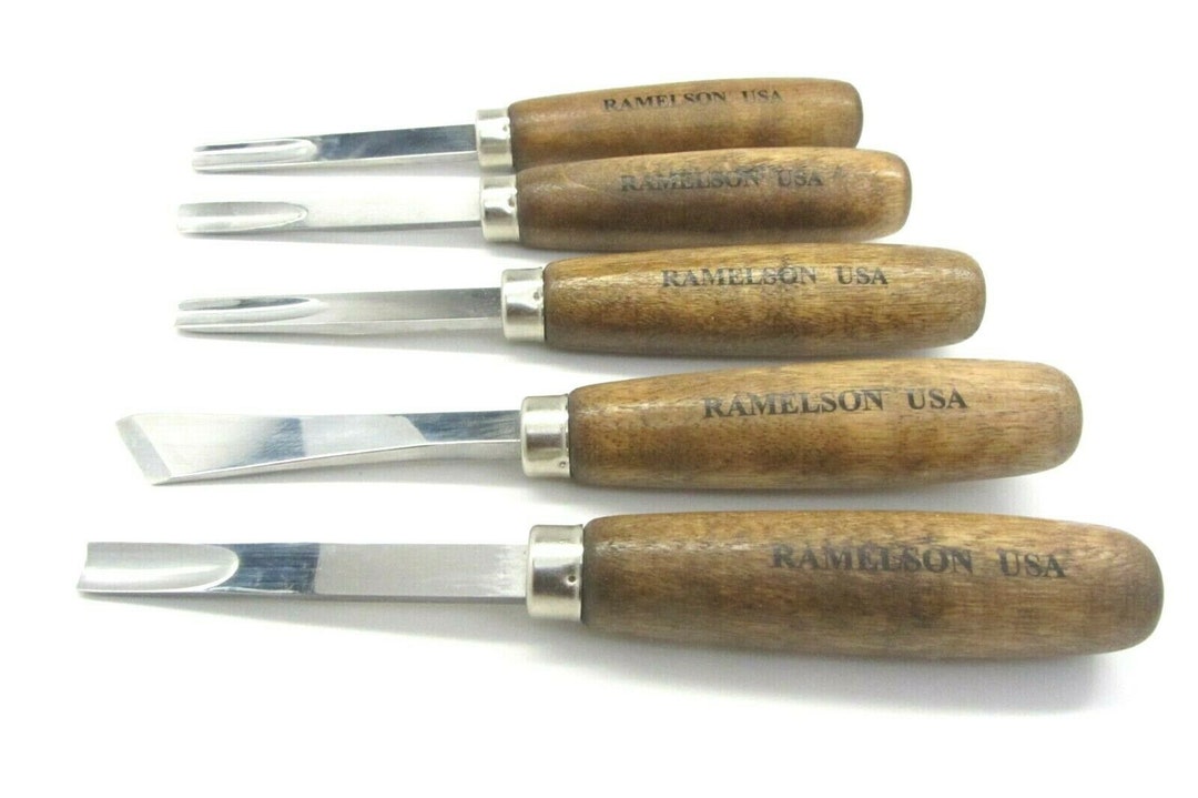 5pc Large Wood Carving Gunsmithing Gouges Tool Set 120 Ramelson USA - Etsy