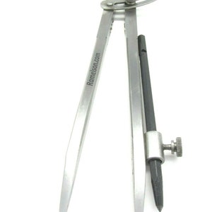 UJ Ramelson Wing Compass Caliper Divider with Brass Holder for Scribe or pencil, Professional Machinists Metal or Wood Marking Tool (8 inch)