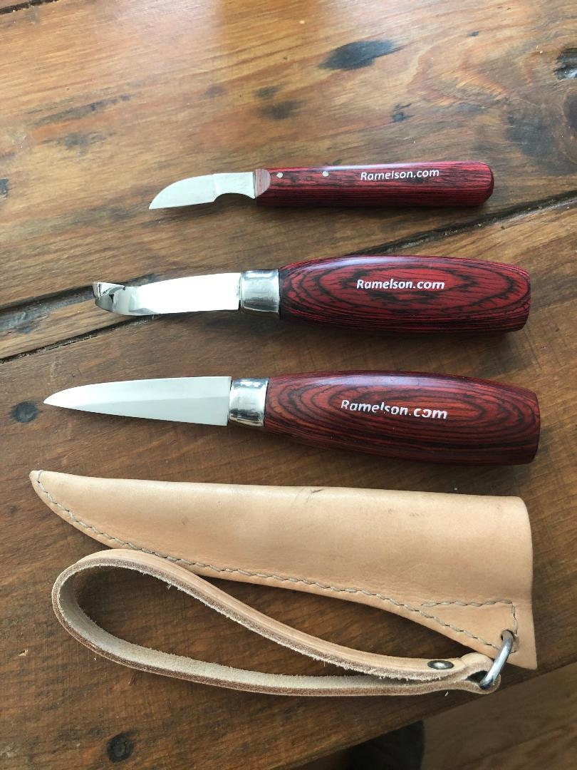 Standard Chip Whittling Wood Carving Knife - Long Skew Edge