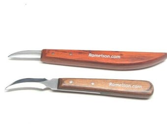 2pc Wood Carving Knife Set Luthier Whittling Decoy Caricature Chip