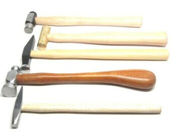 5 Hammers Chasing Riveting Brass Silversmithing Goldsmithing Ball Peen