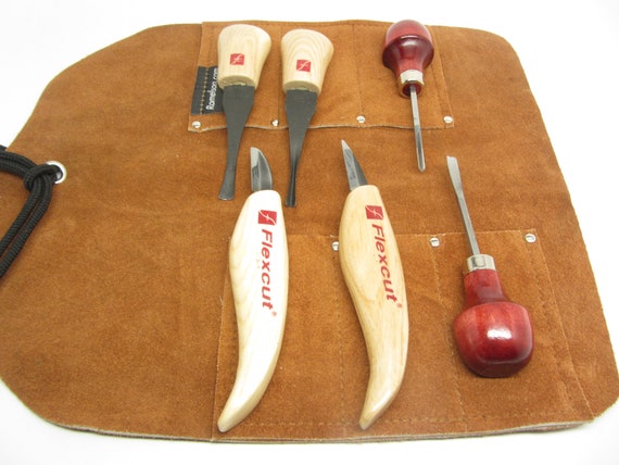 Flex Cut 4-Piece Beginner Palm & Knife Carving Tool Set