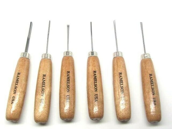 6pc Micro Miniature Wood Carving Tools Luthier Violin Set Ramelson USA 116H  