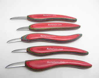 5pc Basic Beginners Chip Whittling Wood Carving Knife Set Etsy