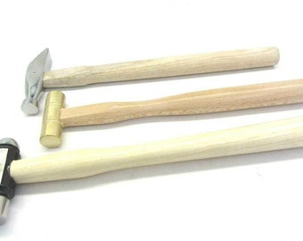 3 Jewelers Hammers Chasing Silversmithing Goldsmithing Repousse Mechanic