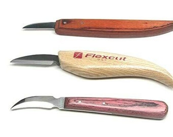 Flexcut/Ramelson Detail Woodcarving Bench and Hook Knives Whittling Decoy Chip