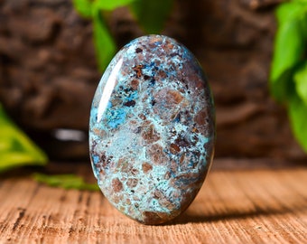 34Cts Shattuckite Gemstone Cabochon Oval Shape Cabochon Loose Gemstone For Jewelry, Approx 34X23X6 mm