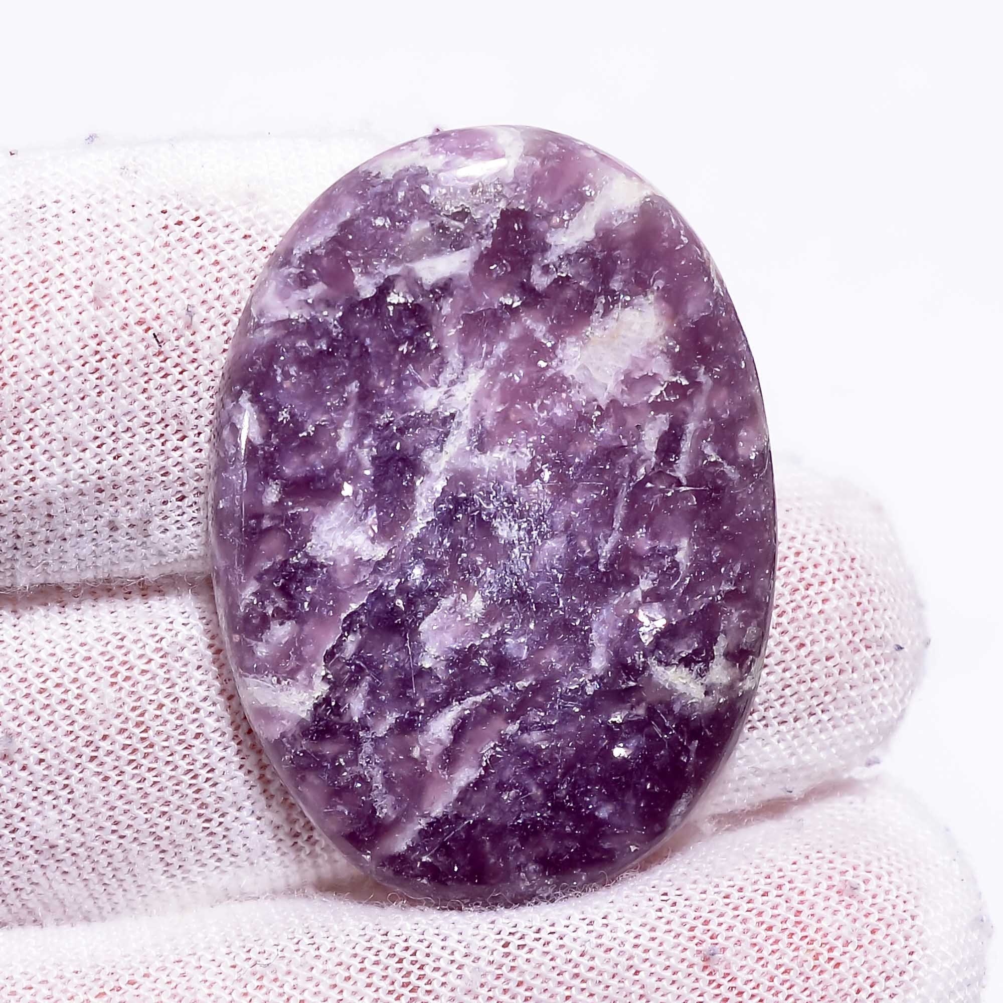 Natural Lepidolite Cabochon Gemstone Oval Shape Cabochon Etsy