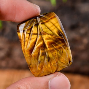 42Cts Tiger Eye Carved Cabochon, Tiger Eye Radiant Shape Cabochon Gemstone, Loose Gemstone for Jewelry, Approx 31x24x6mm