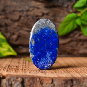 38Cts Natural Lapis Lazuli Cabochon Oval Shape Cabochon Loose Gemstone For Jewelry, Approx 35X21X5 mm