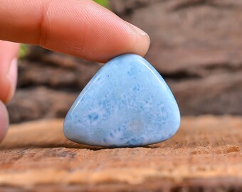 20Cts Natural Blue Larimar Cabochon Larimar Gemstone Fancy Shape Cabochon Loose Gemstone For Jewelry, Approx 27X22X5 mm
