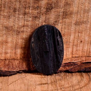 115Cts Natural Black Tourmaline Druzy Cabochon, Tourmaline Raw Cabochon Loose Gemstone For Jewelry, Approx 45X31X10 mm