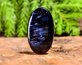 20Cts Naturalny Niebieski Pietersite Kaboszon, Pietersite Owalny Kształt Kaboszon Kamień Szlachetny, Luźny Kamień Szlachetny do Biżuterii, Około 31x18x4mm