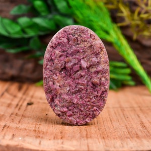 76Cts Natural Cobalt Calcite Druzy Cabochon, Cobalt Calcite Oval Shape Cabochon, Loose Gemstone For Jewelry, Approx 38X26X9 mm