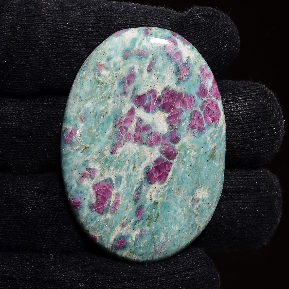 130Cts Natural Pink Ruby in Fuchsite Cabochon Oval Shape Etsy