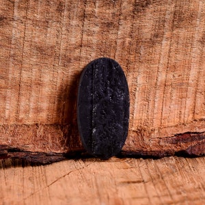 80Cts Natural Black Tourmaline Druzy Cabochon, Tourmaline Raw Cabochon Loose Gemstone For Jewelry, Approx 38X20X9 mm