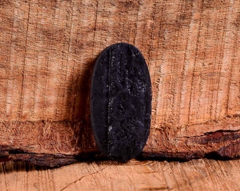80Cts Natural Black Tourmaline Druzy Cabochon, Tourmaline Raw Cabochon Loose Gemstone For Jewelry, Approx 38X20X9 mm