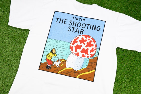 Vintage 90s TINTIN T-Shirt (XL) // "The Shooting S