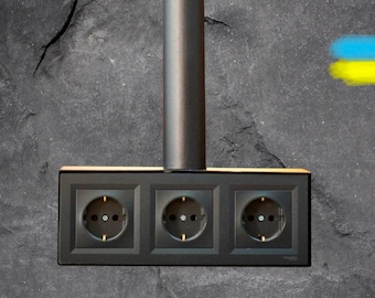 Minimalist ceiling electric socket with 3 sockets, minimalist socket box for connection, Art Deco style, Minimalist decor, Interior addition