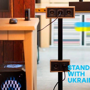 Minimalist electric floor with 5 sockets minimalist socket for blasting Portable socket Big socket Metal standing socket Gift to programmer