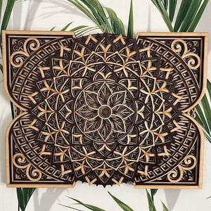 Boho Mandala Wall Art, Moroccan Style Decor, Bohemian Decoration Accent, Unique Spiritual Gift, Housewarming Gift for New Movers