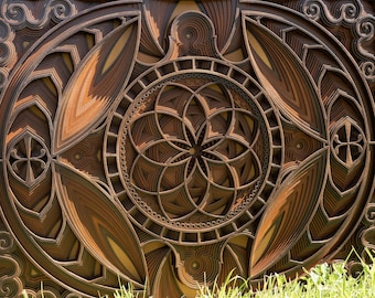 Handmade Mandala Wood Wall Art – Bohemian Home Decor