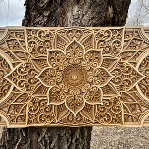WOOD MANDALA DECOR Bohemian Masterpiece Home Wall Art