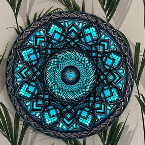 MANDALA LAMP DECOR, Led Wall Art Mandala, Color Changing Psychedelic Wall Hanging