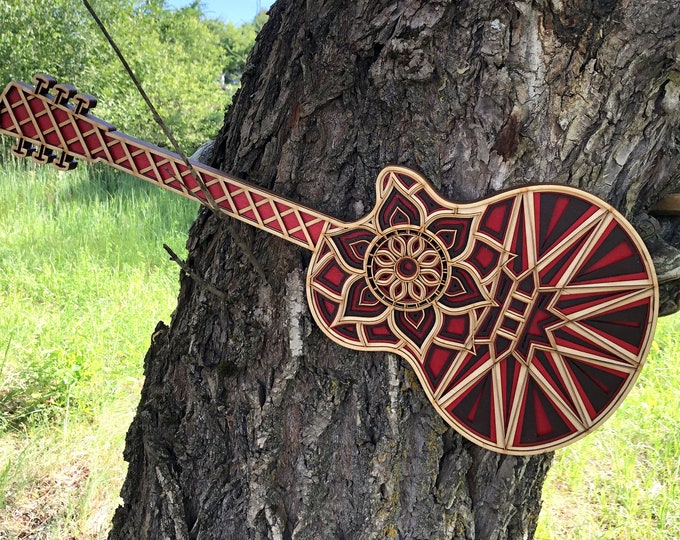 Gitarre Mandala, Musik Wandkunst, Musik Geschenk